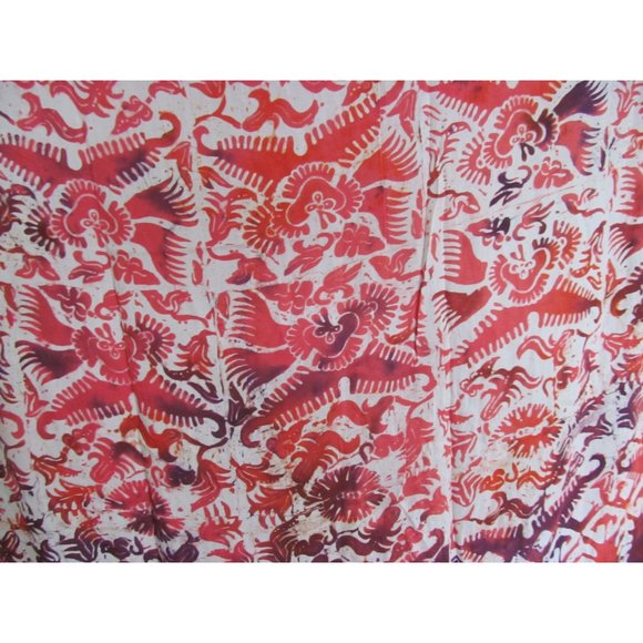 Bali Long Scarf with Autumn Colors and Leaf Designs - Picture 9 of 12